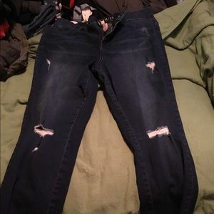 Distressed jeans